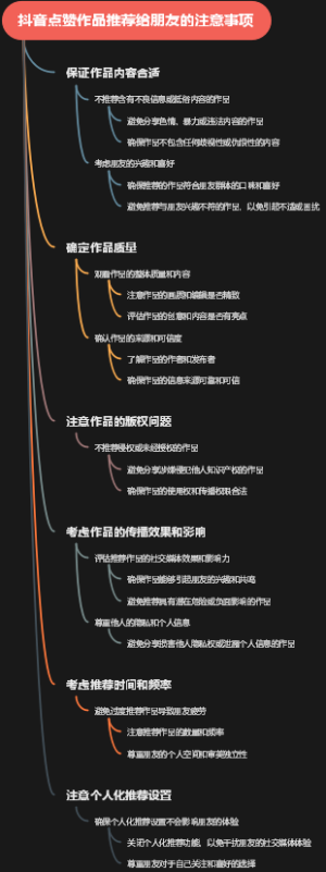 抖音点赞作品推荐给朋友的注意事项