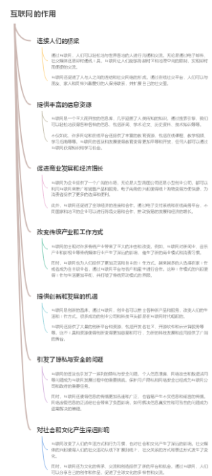 互联网的作用