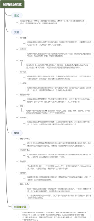 经典商业模式