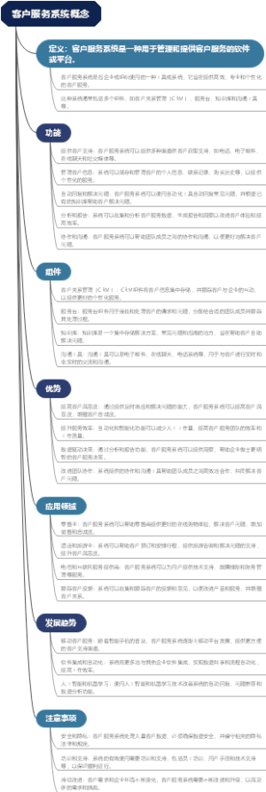 客户服务系统概念