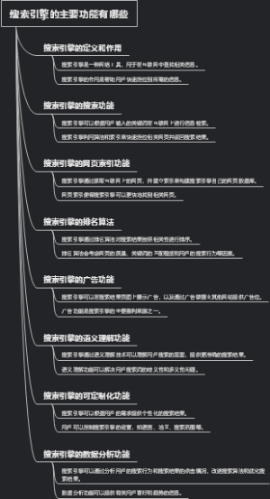 搜索引擎的主要功能有哪些