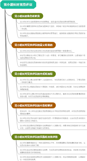 党小组长对党员评议