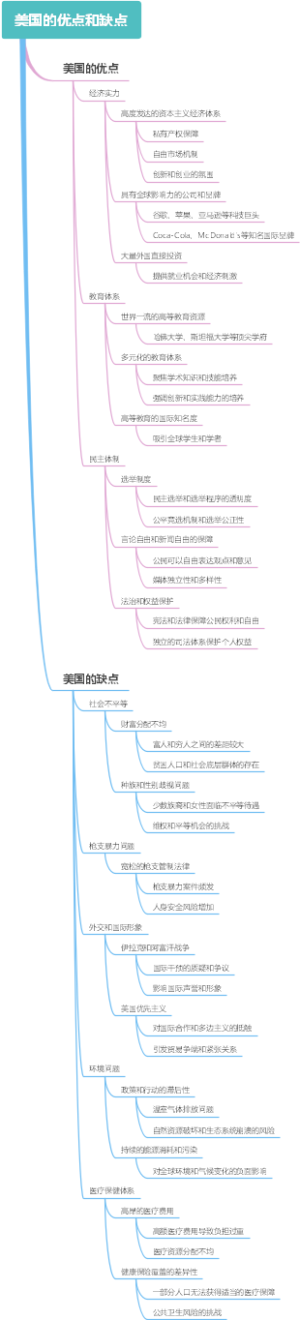 美国的优点和缺点