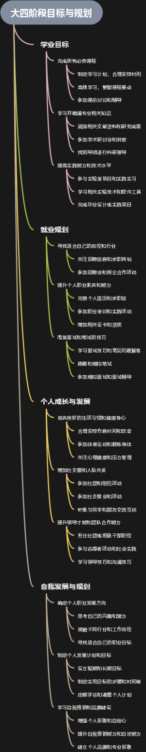 大四阶段目标与规划