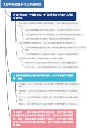 大客户经理属于什么职位类别