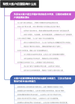 联想大客户经理是做什么的