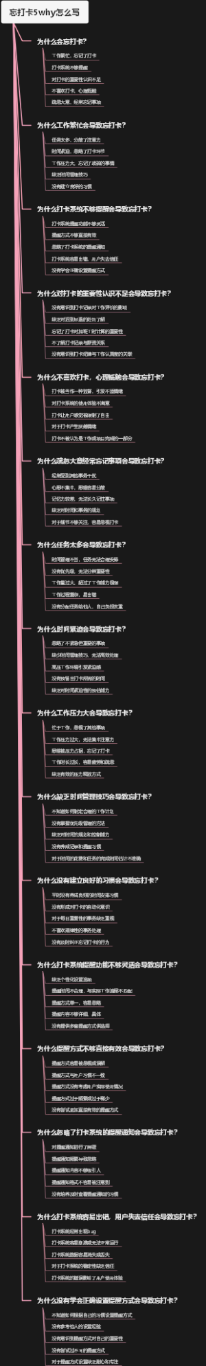 忘打卡5why怎么写