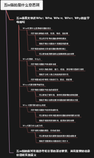 五w指的是什么意思啊