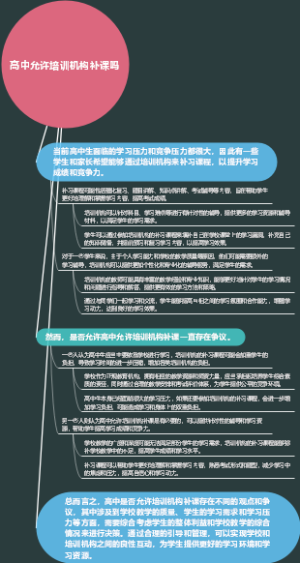 高中允许培训机构补课吗