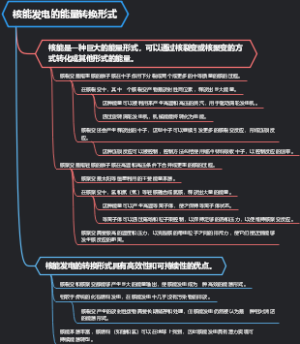 核能发电的能量转换形式