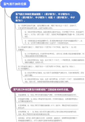 氢气的三种同位素