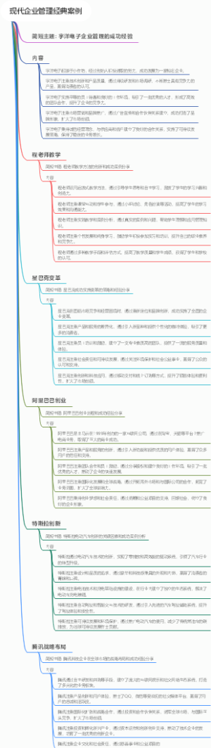现代企业管理经典案例