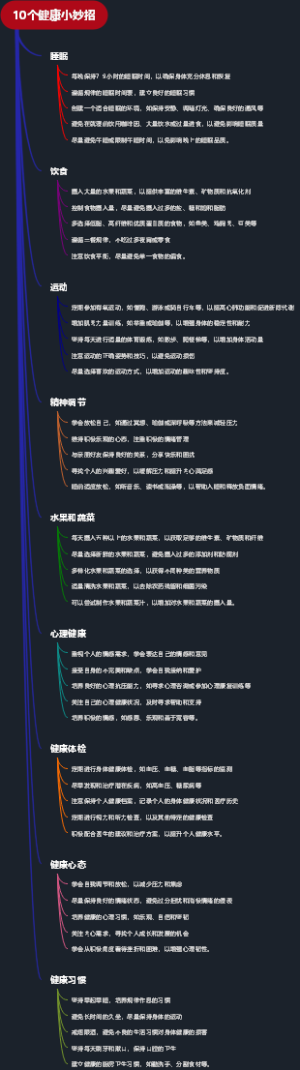 10个健康小妙招