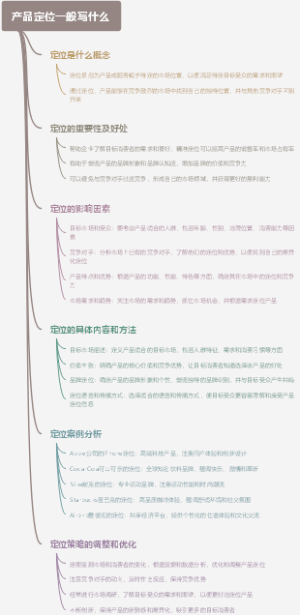 产品定位一般写什么