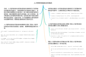 人才管理体制的分权模式