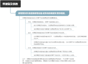 修理复杂系数