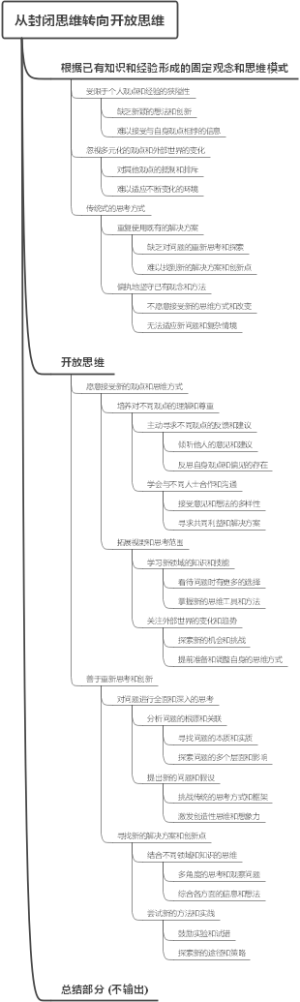 从封闭思维转向开放思维