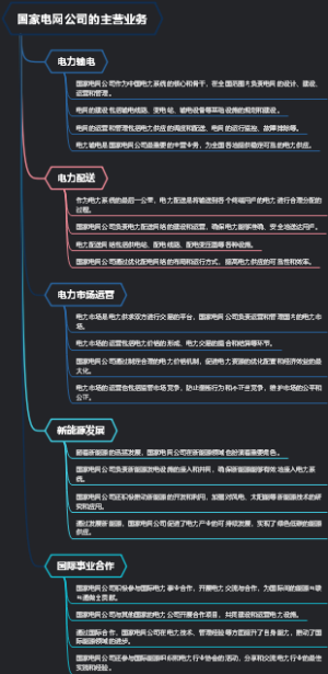 国家电网公司的主营业务