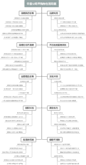 中国公司并购存在的问题