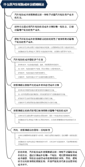 什么是汽车轮胎成本定额摊销法