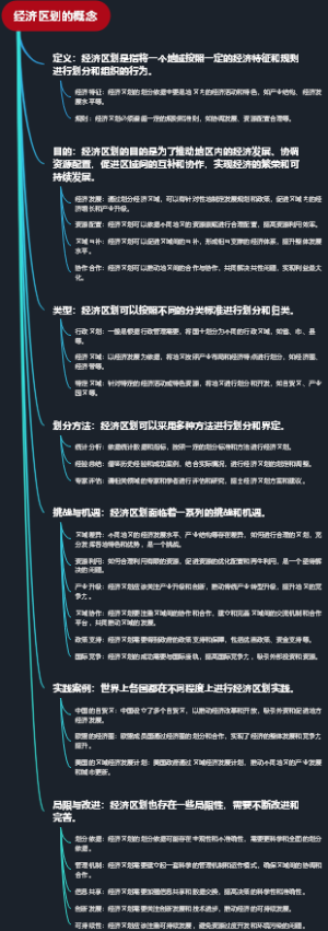 经济区划的概念