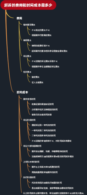 起诉的费用和时间成本是多少