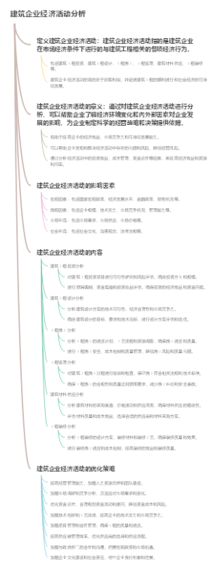 建筑企业经济活动分析