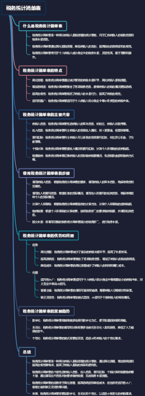 税务统计简单表