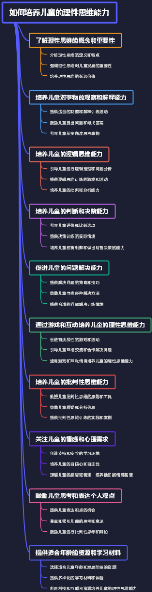 如何培养儿童的理性思维能力