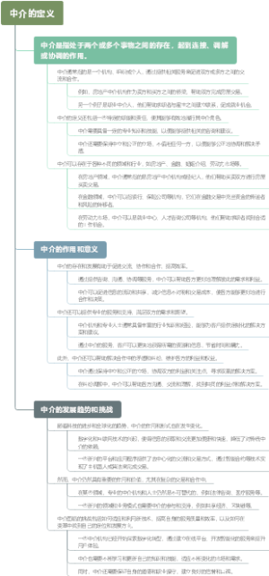 中介的定义