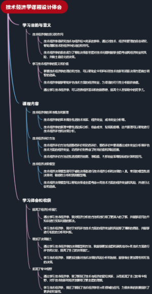 技术经济学课程设计体会