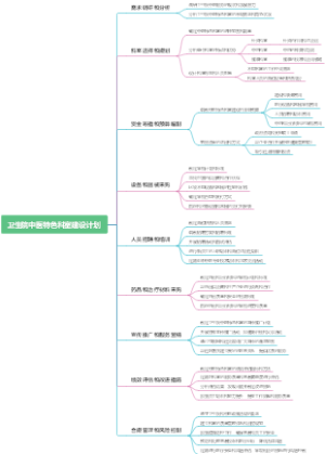 卫生院中医特色科室建设计划