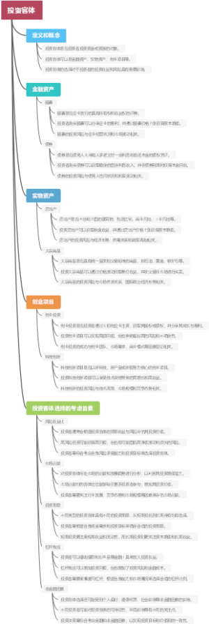 投资客体