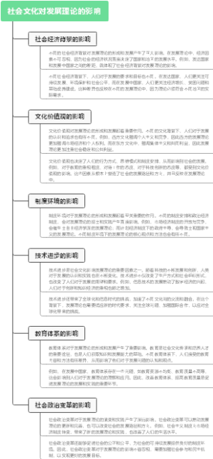社会文化对发展理论的影响