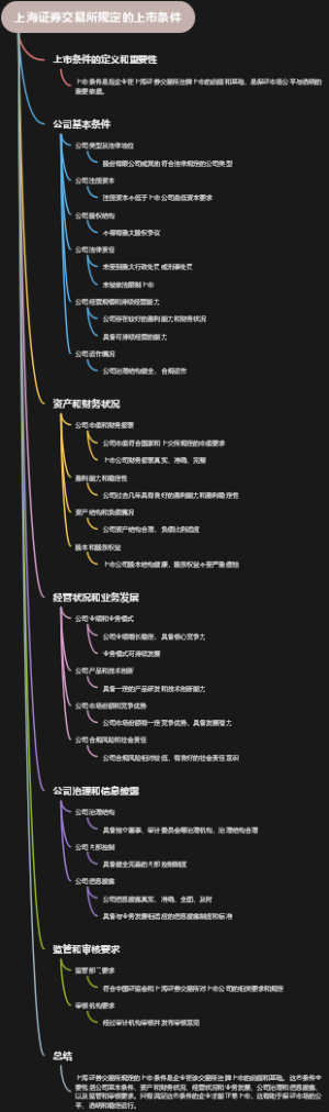 上海证券交易所规定的上市条件