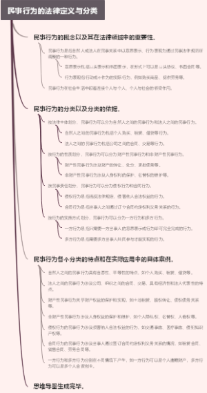 民事行为的法律定义与分类