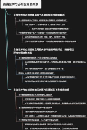 自由世界与必然世界的关系