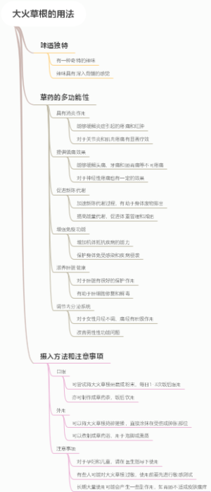大火草根的用法