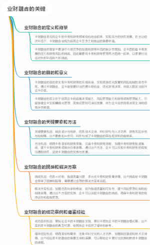 业财融合的关键