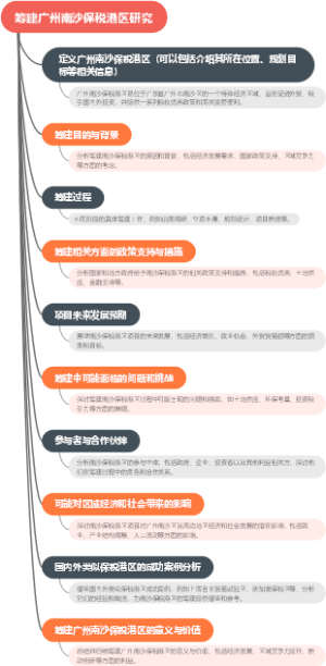 筹建广州南沙保税港区研究