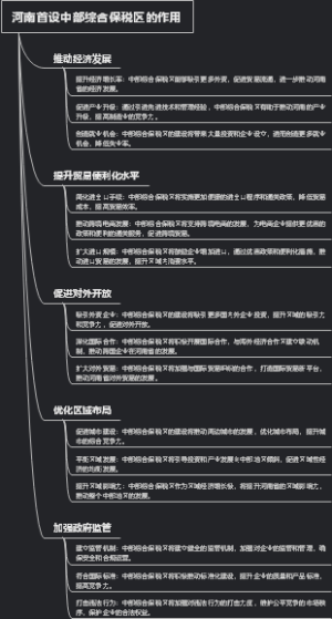 河南首设中部综合保税区的作用