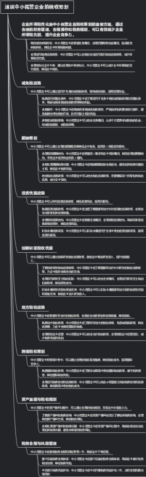 浅谈中小民营企业的税收筹划