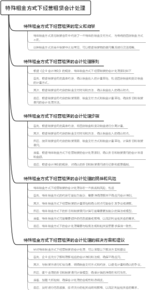 特殊租金方式下经营租赁会计处理