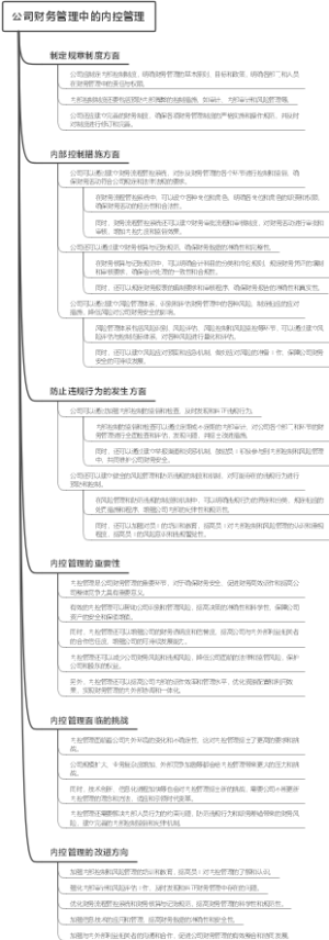 公司财务管理中的内控管理