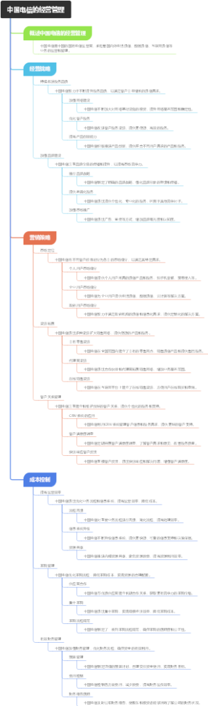 中国电信的经营管理