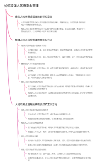 如何加强人民币资金管理