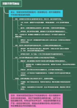 双眼同侧性偏盲