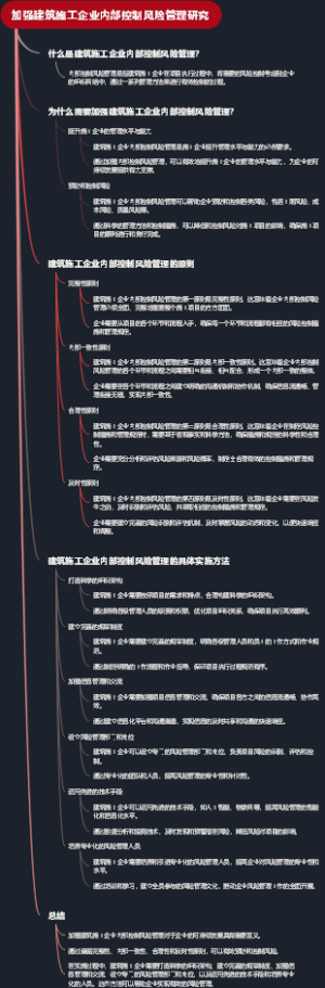 加强建筑施工企业内部控制风险管理研究