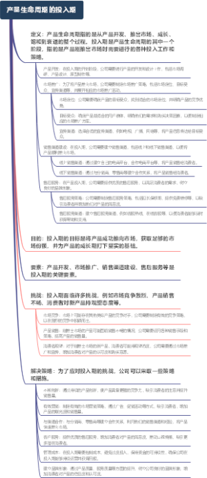 产品生命周期的投入期
