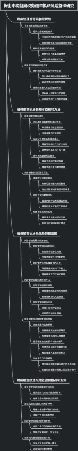 保山市税务局税务稽查执法风险管理研究